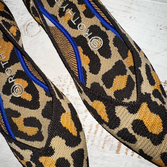 Rothy's big cat leopard print- the point flats - Picture 4 of 16